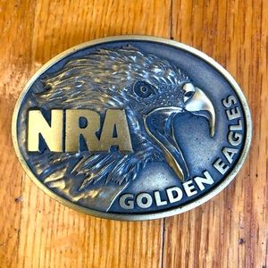 NRA Golden Eagle Belt Buckle